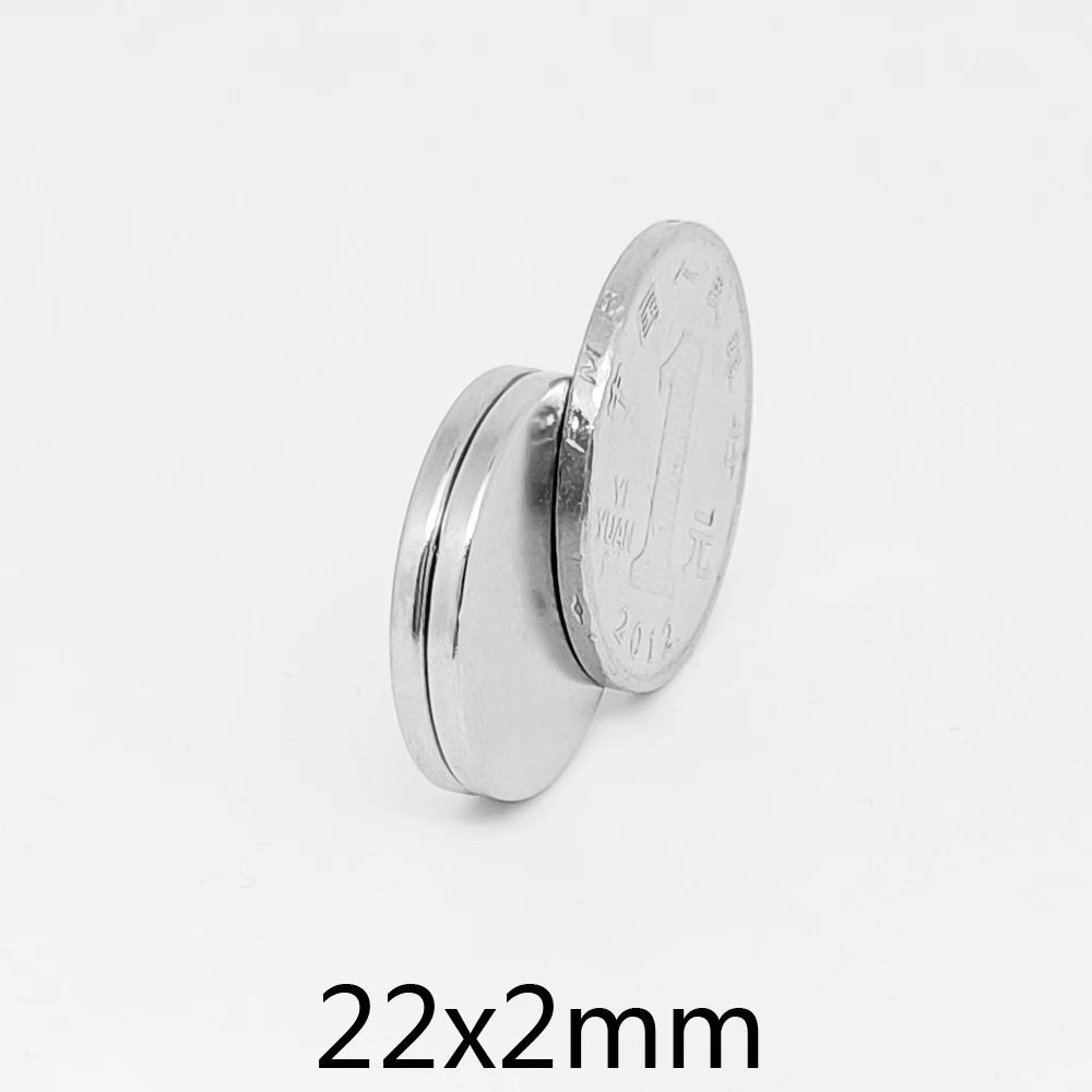 22x2 mm Round Search Magnet 22X 2mm Disc Rare Earth Neodymium Magnet N35 Permanent Magnet Srtong 22*2 mm