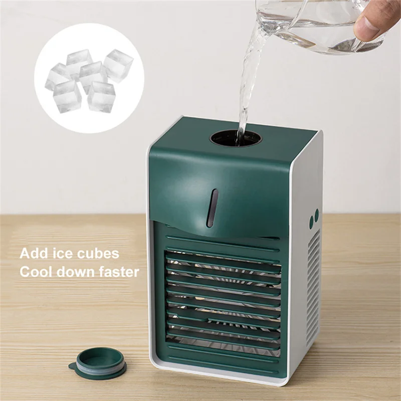 Pendingin Udara Mini Portabel Fang USB Isi Ulang Musim Panas untuk Kamar Tidur FS22