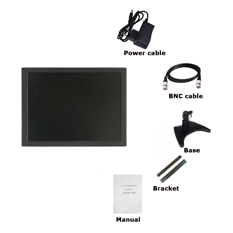 New 10 Inch 800*600 Open Frame Embedded LCD Monitor 4:3 Screen Ratio Black Color With HDMI BNC VGA AV Interface