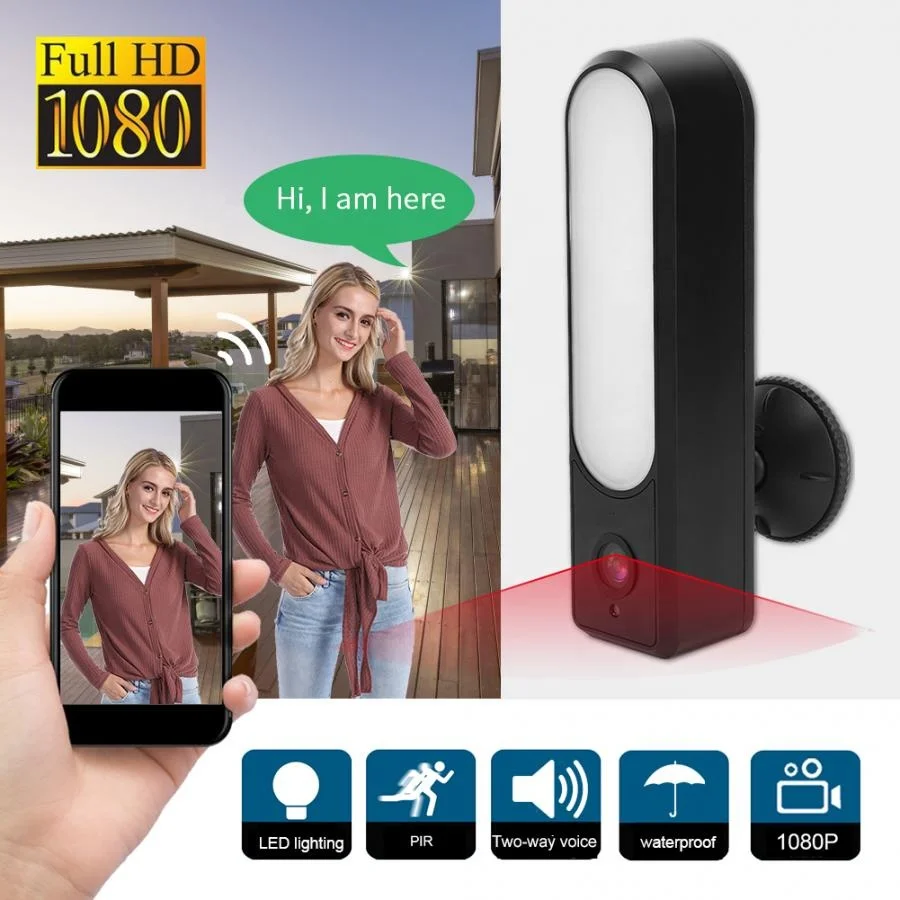 Wifi Tuya Courtyard Light Camera 1080P HD Video Smart Remote Control Motion Detect Outdoor Waterproof Support Hidden TF Card