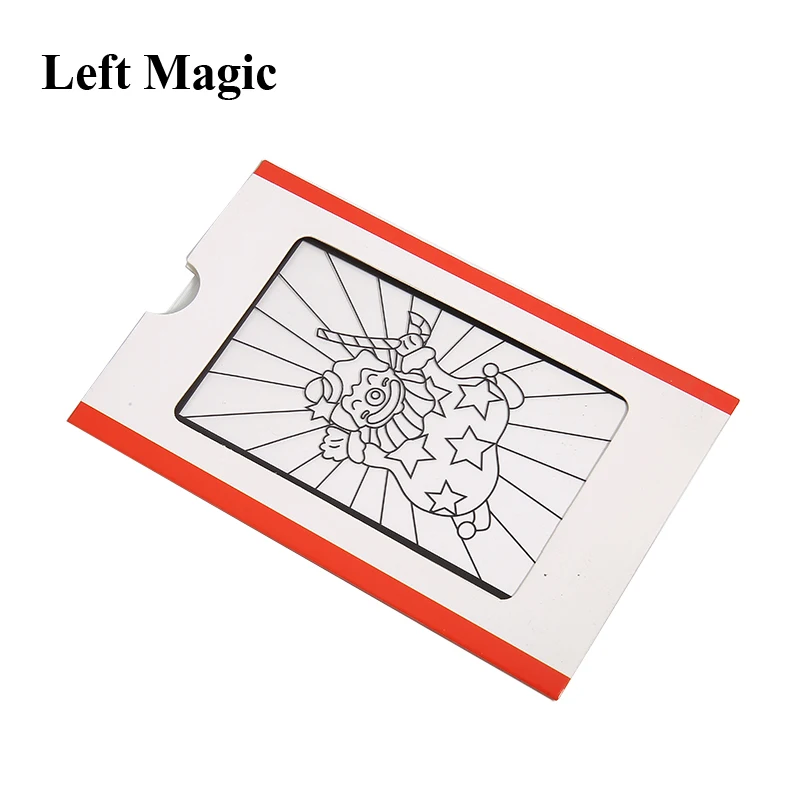 1set Clown Color Change Card Medium size close up street magic tricks Easy to do Magicians children magic