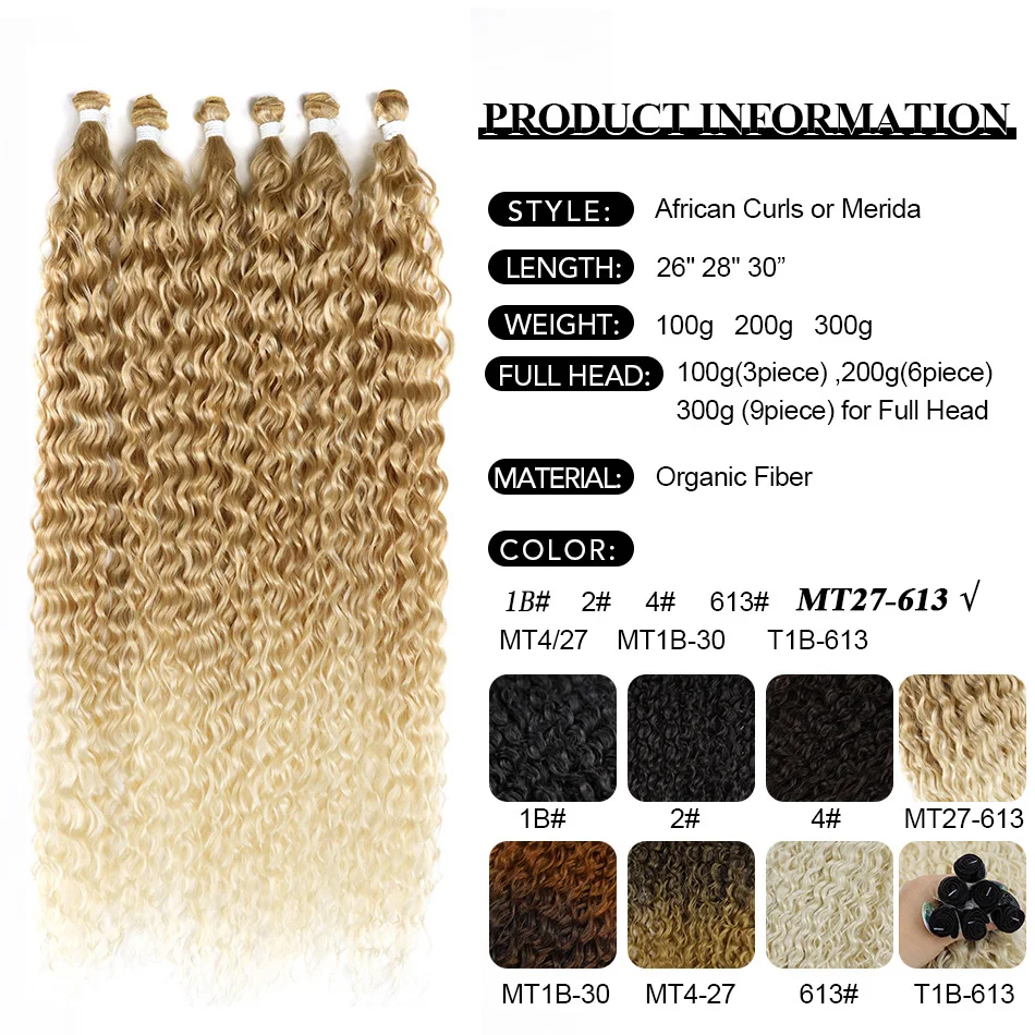 Synthetic African Curls Hair Bundles Braiding Weaving Extensions African Braided Tress Hair Organic Hair Fake Hair  Anjo Plus