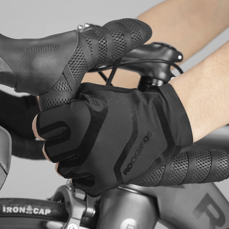 ROCKBROS-guantes de ciclismo transpirables a prueba de golpes, de medio dedo, para verano, para bicicleta de montaña