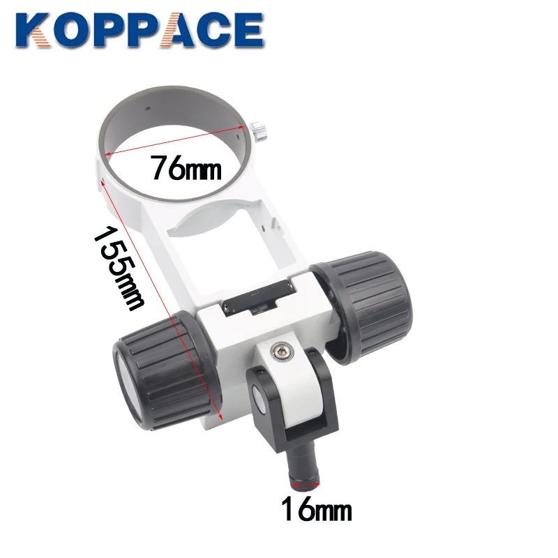 

KOPPACE Stereo Microscope Focus Bracket Diameter 76mm Frame Microscope Focusing Rack 16mm Interface Centre Distance 155mm