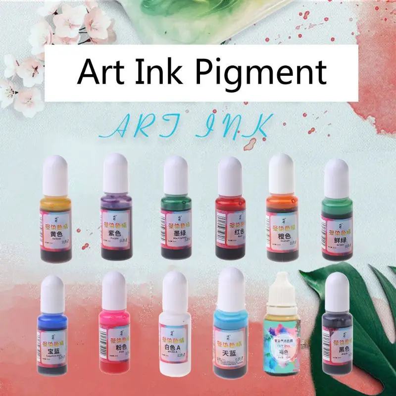 Kunst Tinte Natürliche Pigment Farbstoff Dye Tinte Diffusion UV Epoxy Harz Schmuck Machen 2XPF