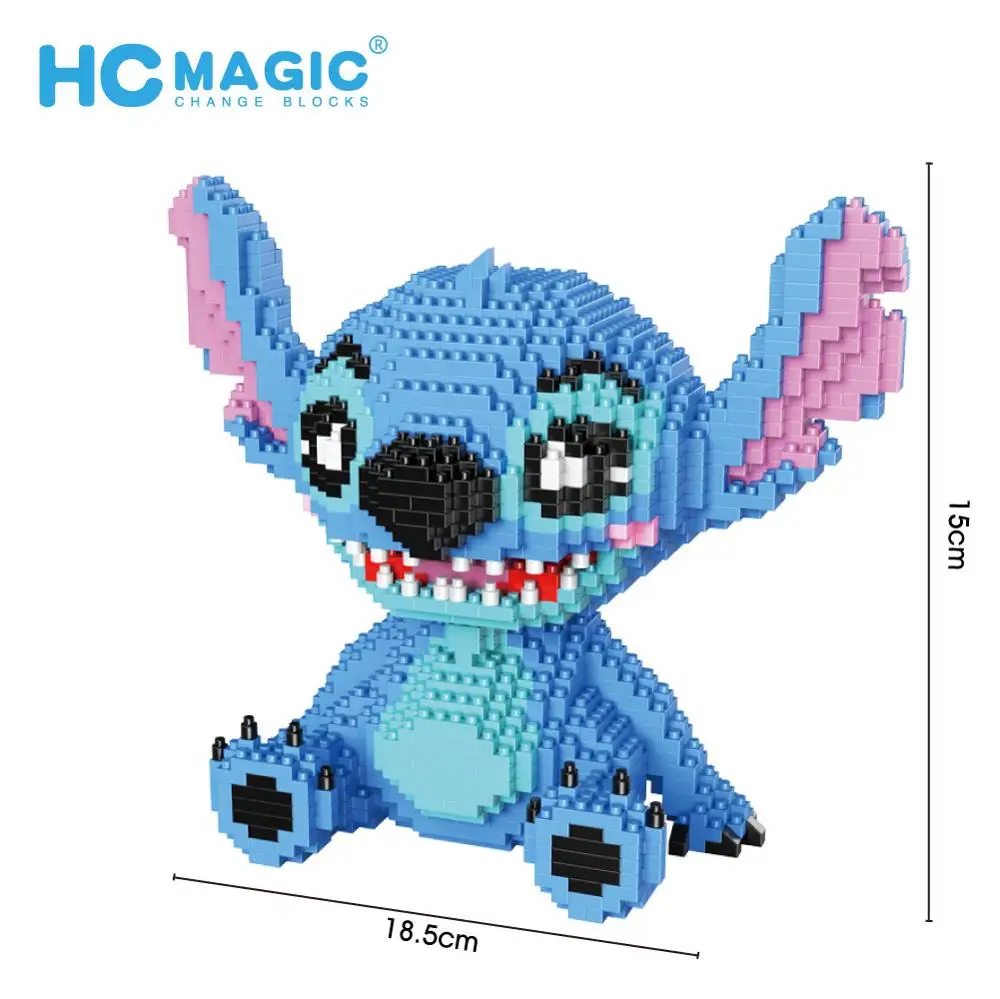 Disney Stitch Diamond Building Block Wink Guitar Lilo and Stitch Figure Model Disney Block Toys Mirco Bricks For Kid Gift