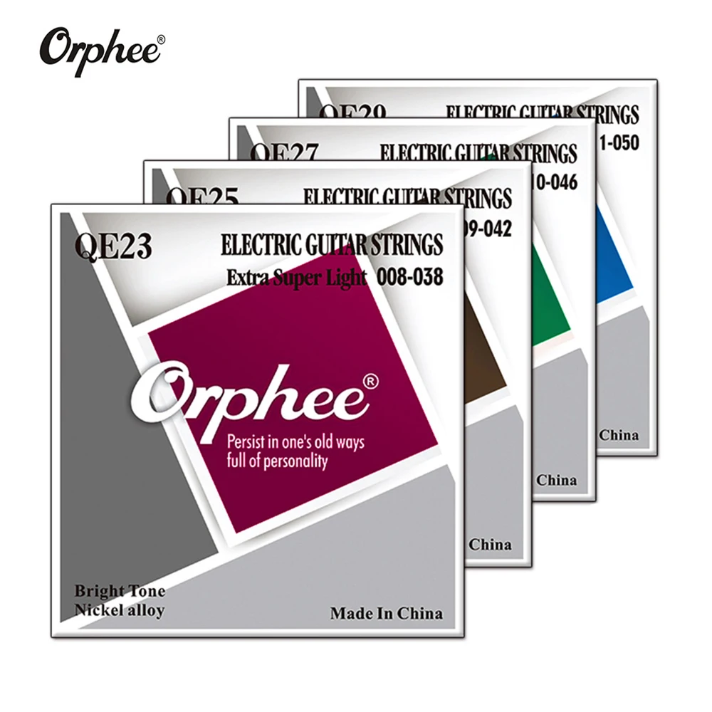 Orphee QE Series Strings for Electric Guitar Nickel Alloy Plated Professional Metal Guitar String Set Music Accessories