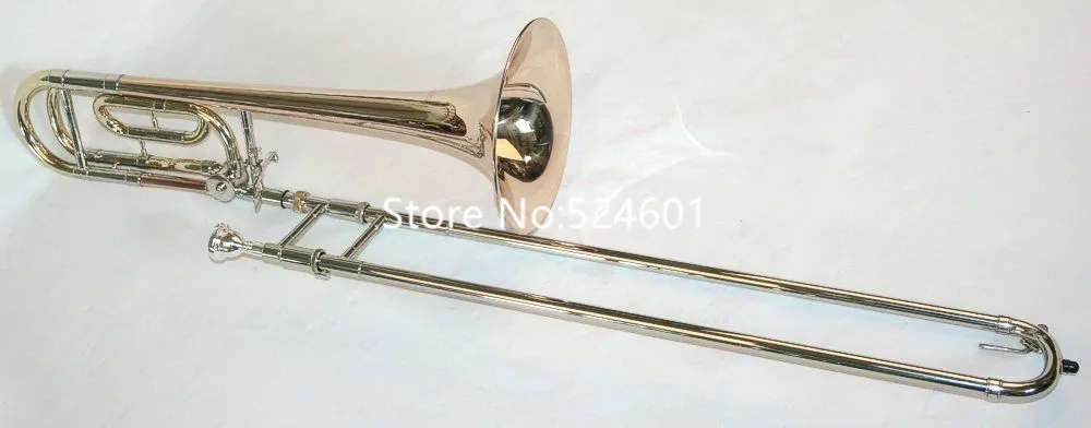 High Quality Trombone Bb/F Gold Brass Bell Cup Concert Trombone Professional playing musical instruments with Case and mouthpie