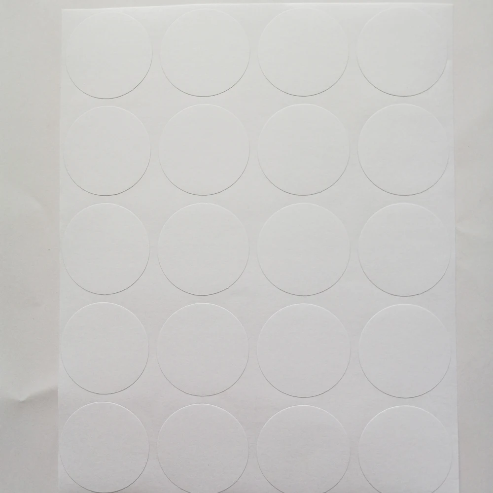 120 Stickers 35mm DIAMETER ROUND Shape BLANK WHITE Paper Sticker FOR DIY PRINTING