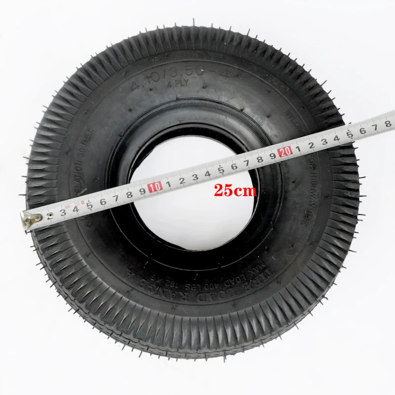 10 Inch 4.10 3.50-4 Tyre 4.10-4 Outer Tires Inner Tube Fit Electric Tricycle Trolley Electric Scooter Warehouse Car