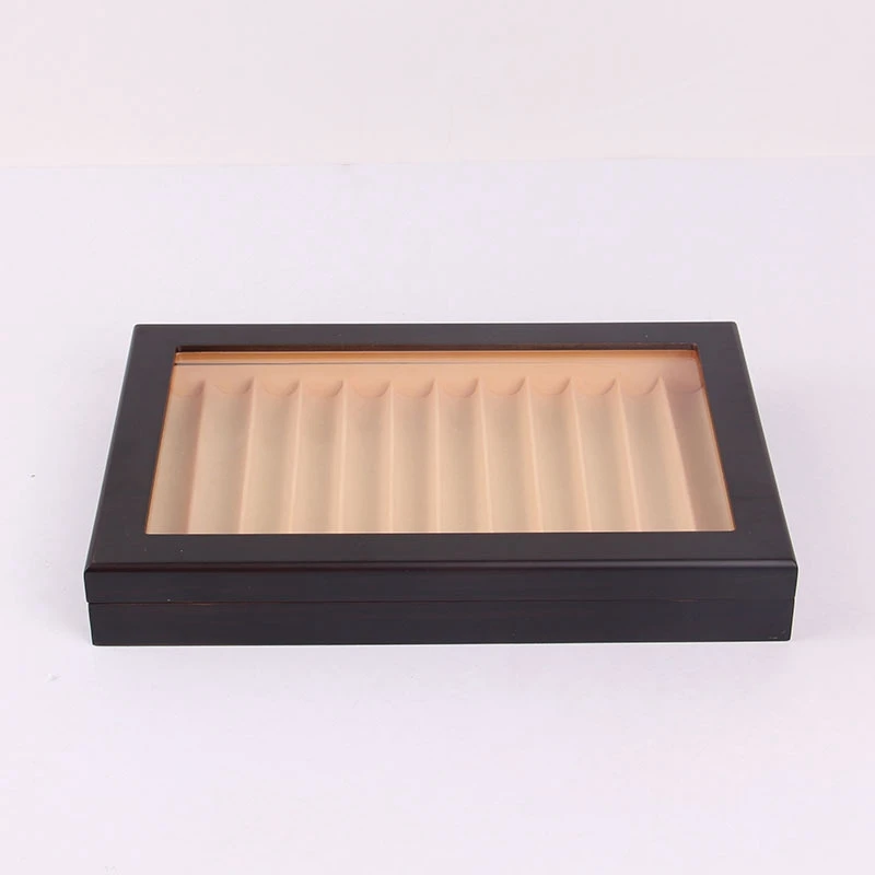 12 Slots Wood Pen Display Box Pen Fountain Storage Box Wood Showcase Organizer