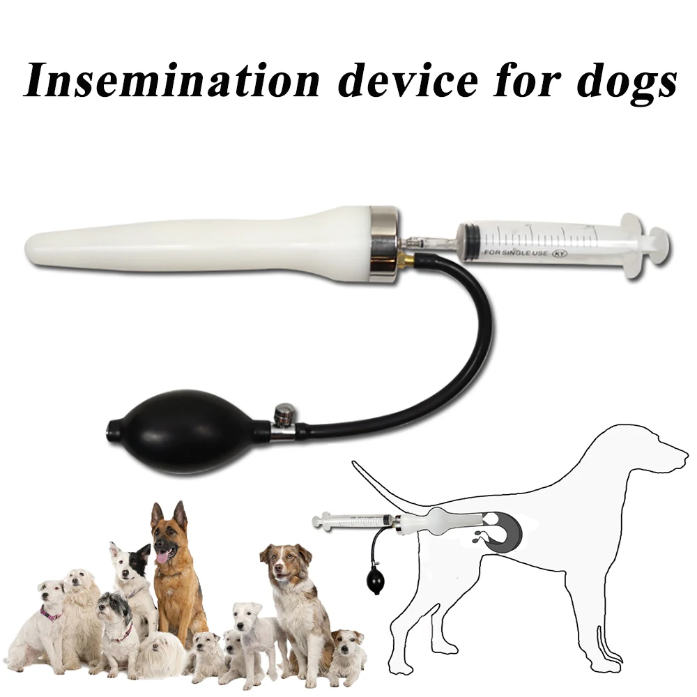 

1PCS Pet Dog Canine Artificial Insemination Kit Breeding Sperm Injector Semen Injection Silicon Body Double Pressure Clinic