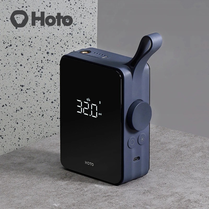 HOTO Car Electric Air Pump Car Air Compressor Mini Smart Digital Portable Wireless Tire Air Pump Detection Car Bike Motorcycle