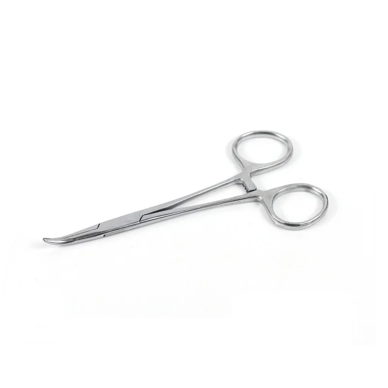 

Гемостатический пинцет с изогнутой головкой 125 мм, из нержавеющей стали, медицинские плоскогубцы, хирургические щипцы, лабораторные кусачки, бесплатная доставка