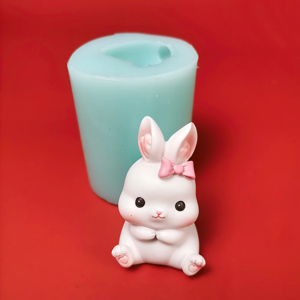 

3D animal mold rabbit silicone soap mold animal candle aromatherapy mold soap making mold resin clay mold