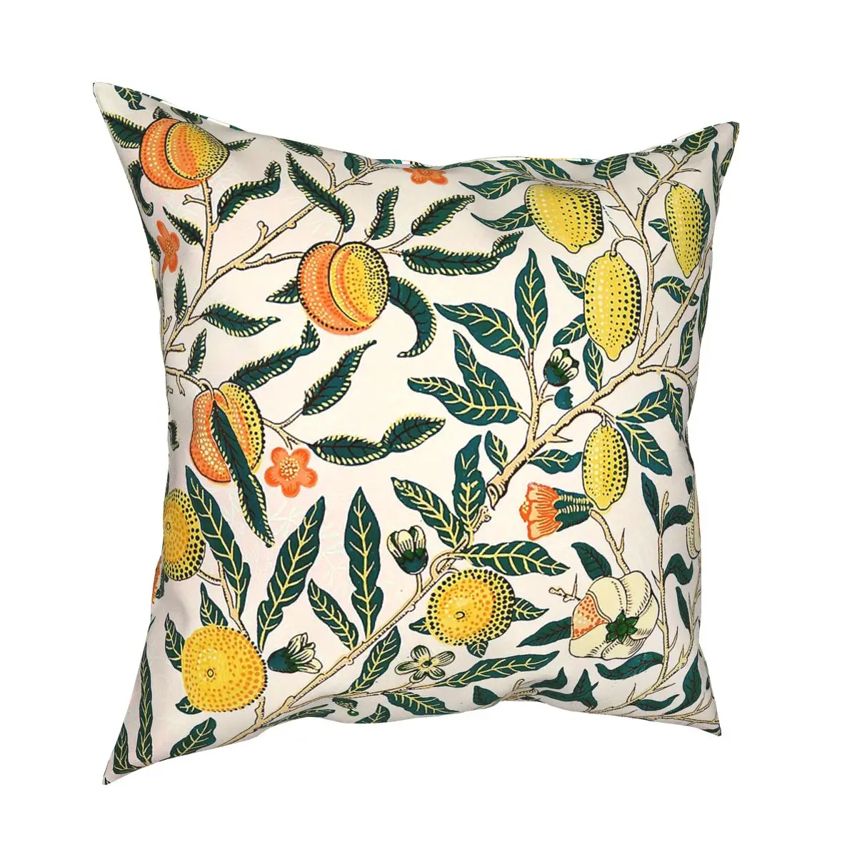 Fruit Pomegranate William Morris Pillow Cover Home Decorative Floral Vintage Cushion Cover Throw Pillow for Sofa Gift Idea