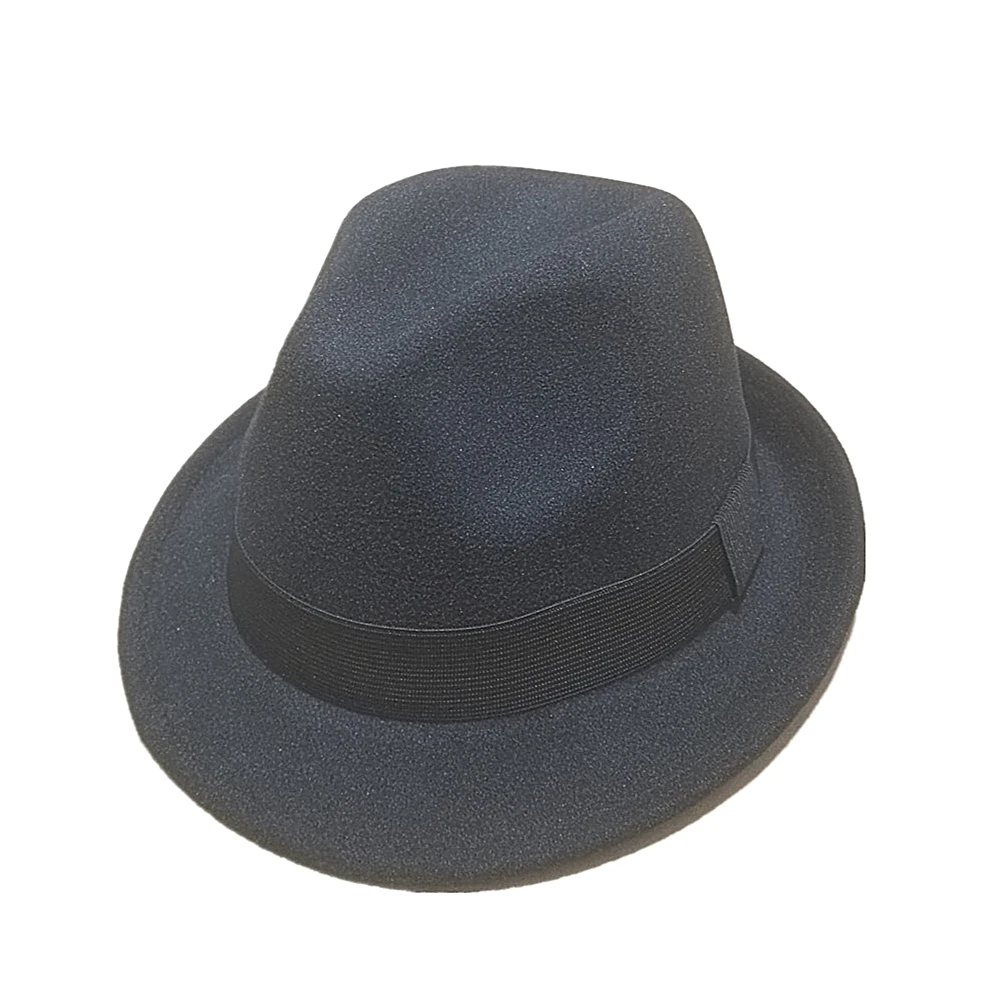 New Vintage Fedora Men Wool Wide Brim Top Hat Witner Autumn for Woman Chapeau Black Church Hat Bowler Ladies women's Jazz Hats