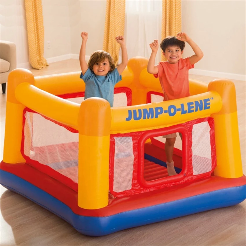 

Home Castle Jumping Bouncing Pool Ocean Ball Pool Inflatable Trampoline Playground Children's Toys With Air Pump 174*174*112cm