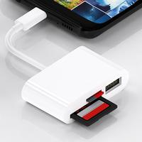 3-in-1 Card Reade Multi in 1 USB 2.0/Type-C U Disk TF Micro-SD Card Reader OTG Adapter for Mobile Phone