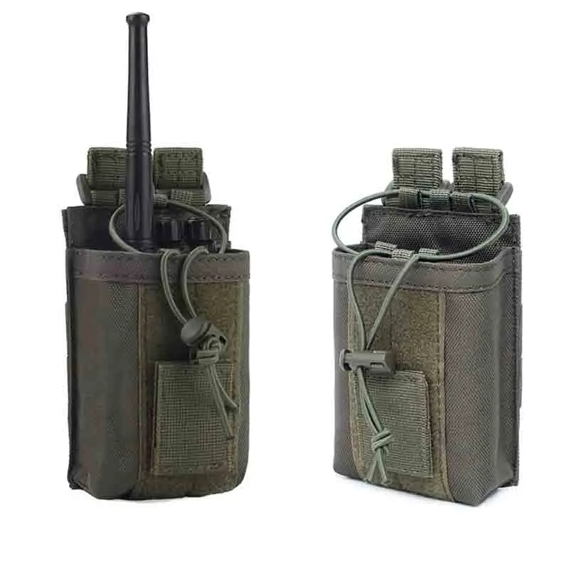 Tactical Molle Radio Pouch Holder Walkie Talkie Pouch Waist Bag Tool Bag Outdoor Nylon Hunting Magazine Bag Pocket