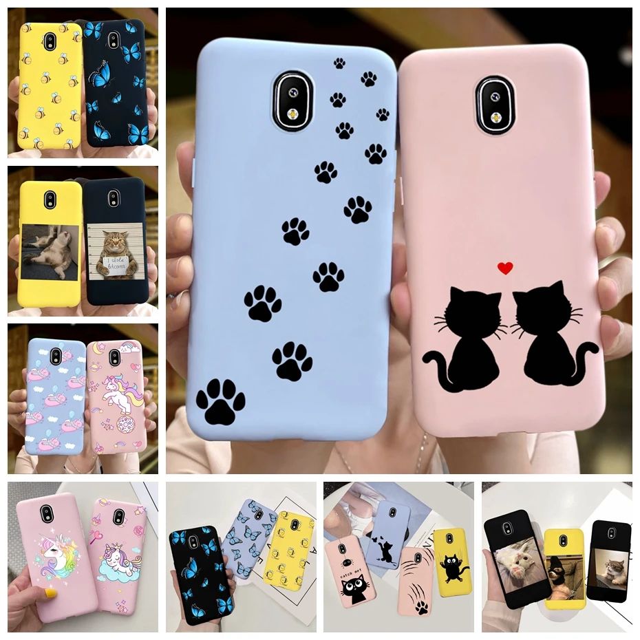 Candy Color Silicone Phone Case For Samsung Galaxy J3 J5 J7 2017 Case J330 J530 J730 Soft TPU Cover For Samsung J3 J5 J7 2017