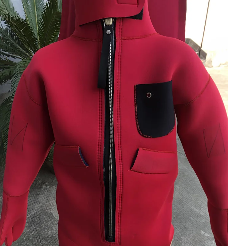 customized 8# brass slider airtight waterproof zipper neoprene rubber zipper diving suit escape dry clothes two end closed