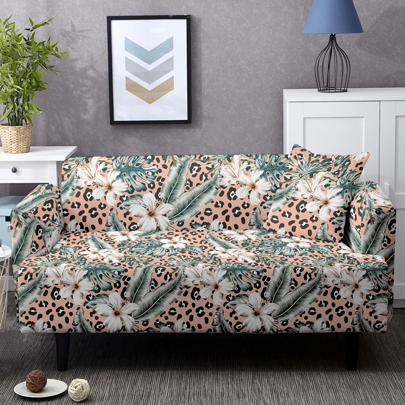 Abstract Animal Fur All-cover Sofa Cover For Living Room 1/2/3/4 Seater Elastic Soft Slipcover Washable Couch Covers