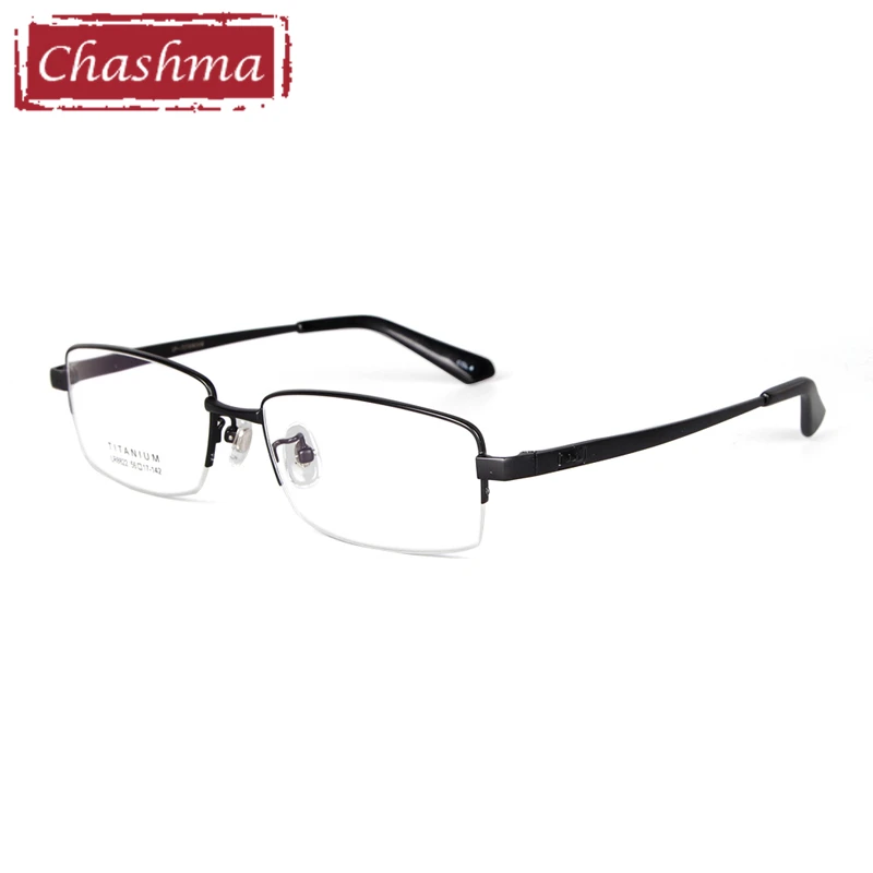 

Chashma Brand Pure Titanium Eye Glasses Men Super Quality Ultra Light Half Frame Glasses oculos de grau Business Eyeglasses Male