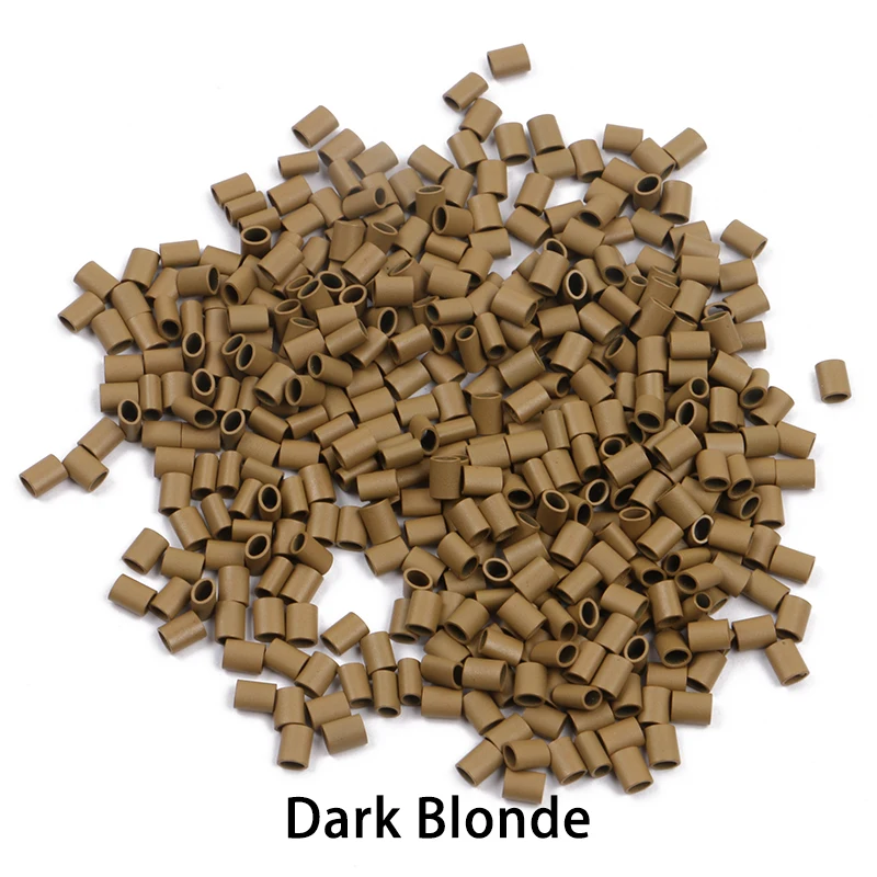 500pcs 3.0mm*2.0mm*3.8mm Oval Copper Micro Rings Link No Flared Flat-end Hair Extension Micro Beads for hair extension