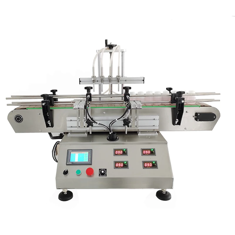 

Four Head Horizontal Pneumatic Electric Filling Machine For Liquid Orange Mango Juice Mineral, Water Liquid Filler