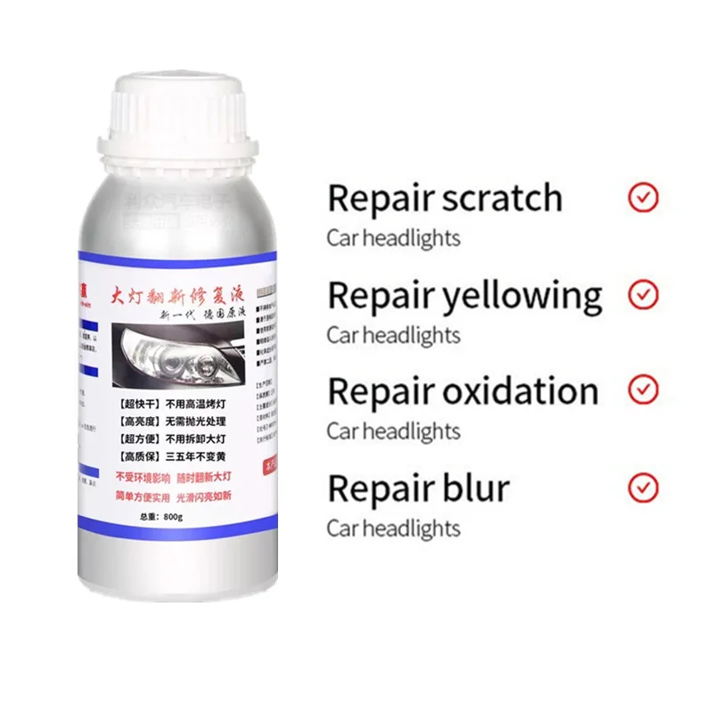 Car headlight polishing evaporator liquid Car chemicals headlight chemical polish Headlights liquid polymer lamps regeneration