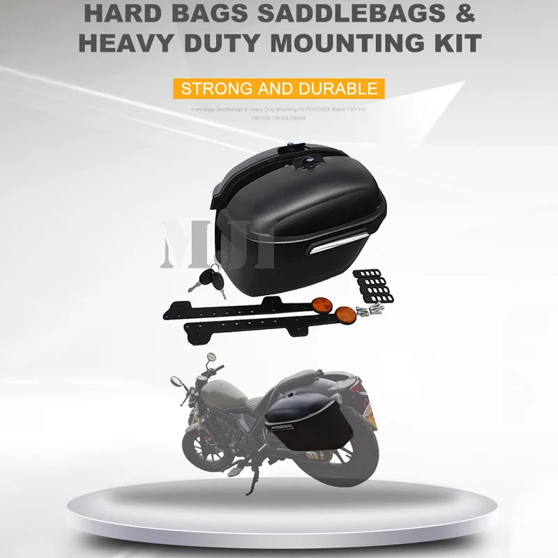 

Hard Bags Saddlebags & Heavy Duty Mounting Kit Fit HONDA Rebel CMX300 CMX500 CM300 CM500