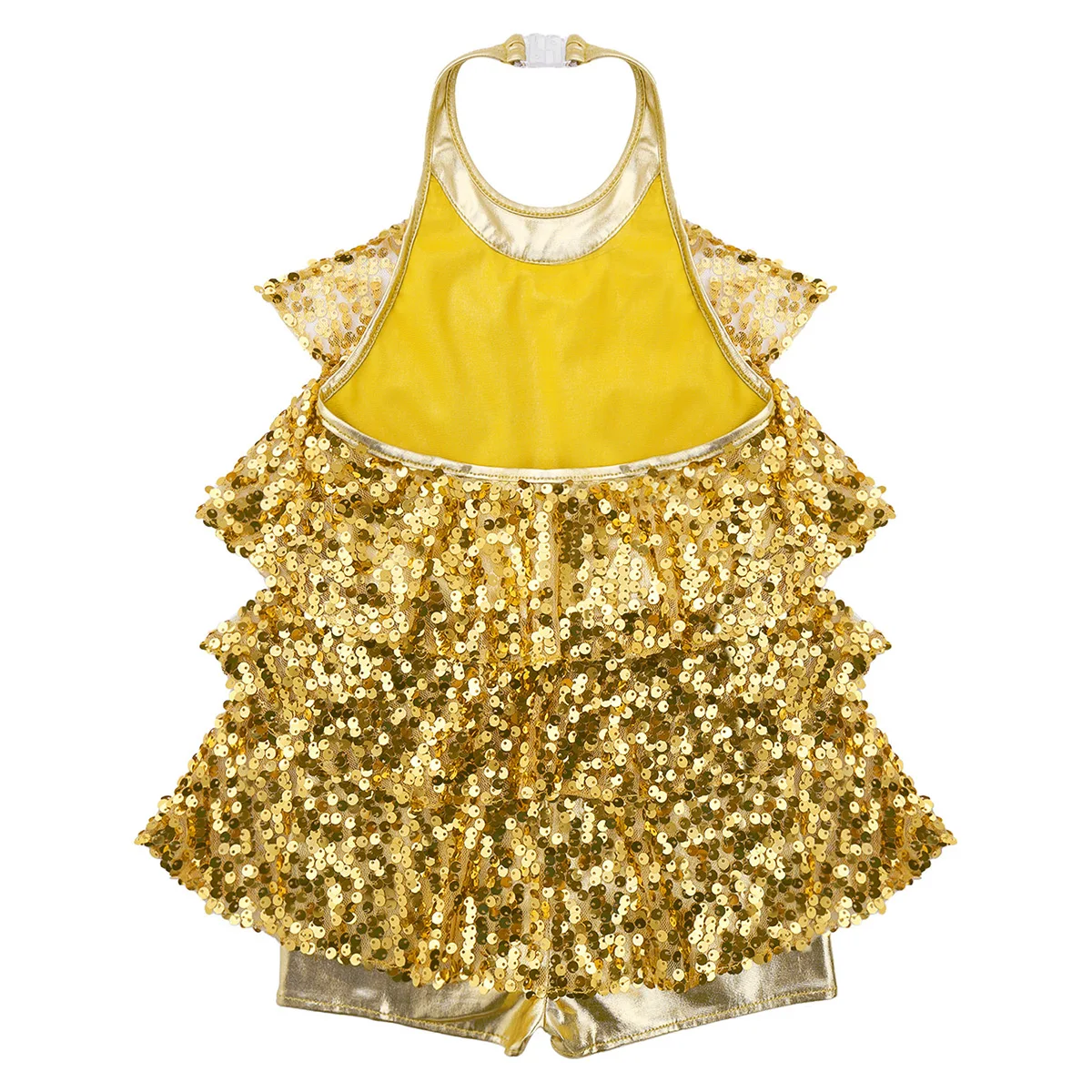 Robe de danse à paillettes pour enfants, justaucorps AqShorty, Unitard Rotterdam Kle, olympiques de performance de danse latine Jazz moderne pour filles