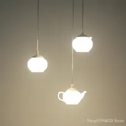 Postmodern Creative Teapot Small Chandelier Lights Individual Lamp Decoration Lighting Restaurant Triple Kitchen Lights Hanging