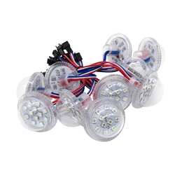 Adresowalne oświetlenie pikselowe Led 45mm, 12 diod Led 5050, DC12V, 2.88W, IP65, UCS1903 IC, przezroczysta/matowa osłona