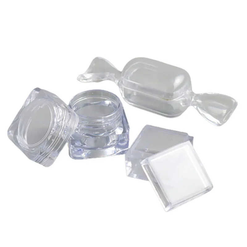 

50 x 5G Travel Clear Acrylic Cosmetic Jar 5CC Small Transparent Sample Makeup Sub-bottling nail case Cosmetic Container Pot