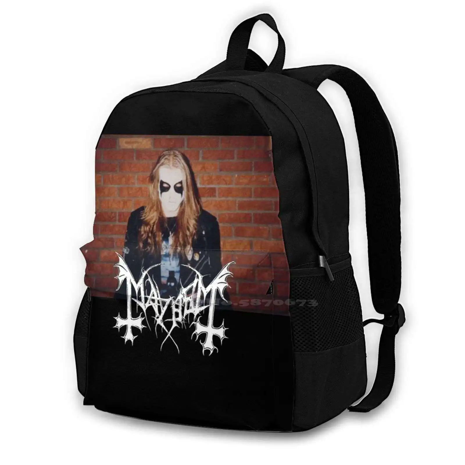 Mayhem Xlv Bag Backpack For Men Women Girls Teenage Dead Mayhem Black Metal Old History Per Yngve Ohlin Pelle Burzum Norway