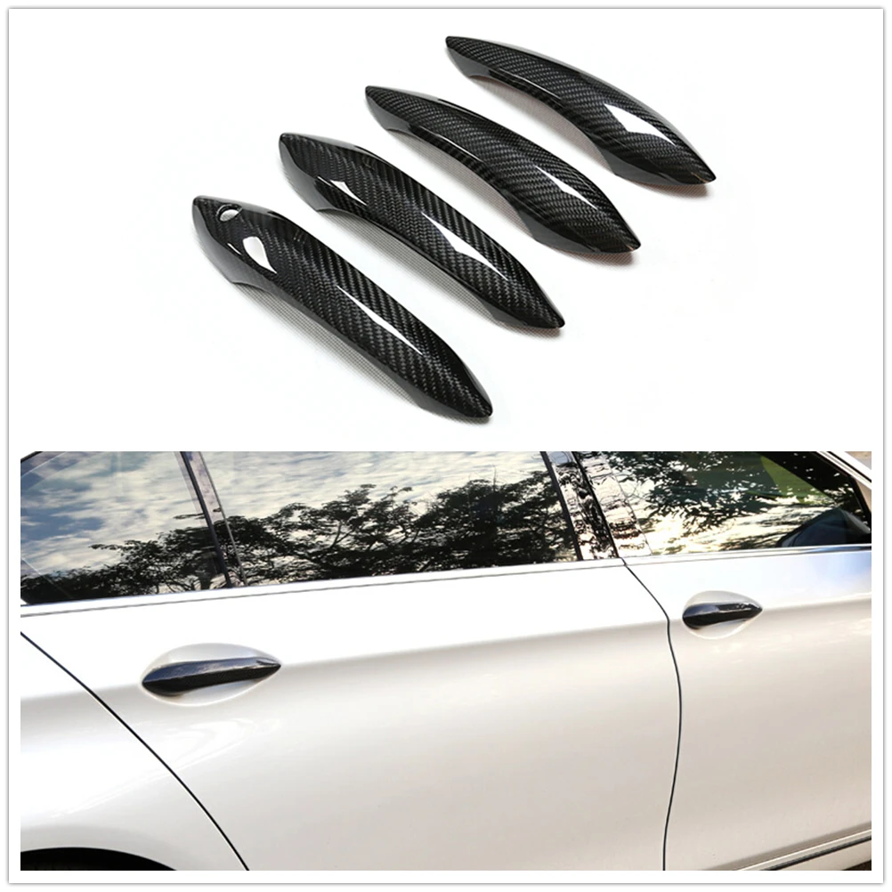 

For BMW F06 F12 F13 4 Door 2010-2013 Car Exterior Door Handle Cover Non Smart Key Real Dry Carbon Fiber Handknob Case Caps Trim