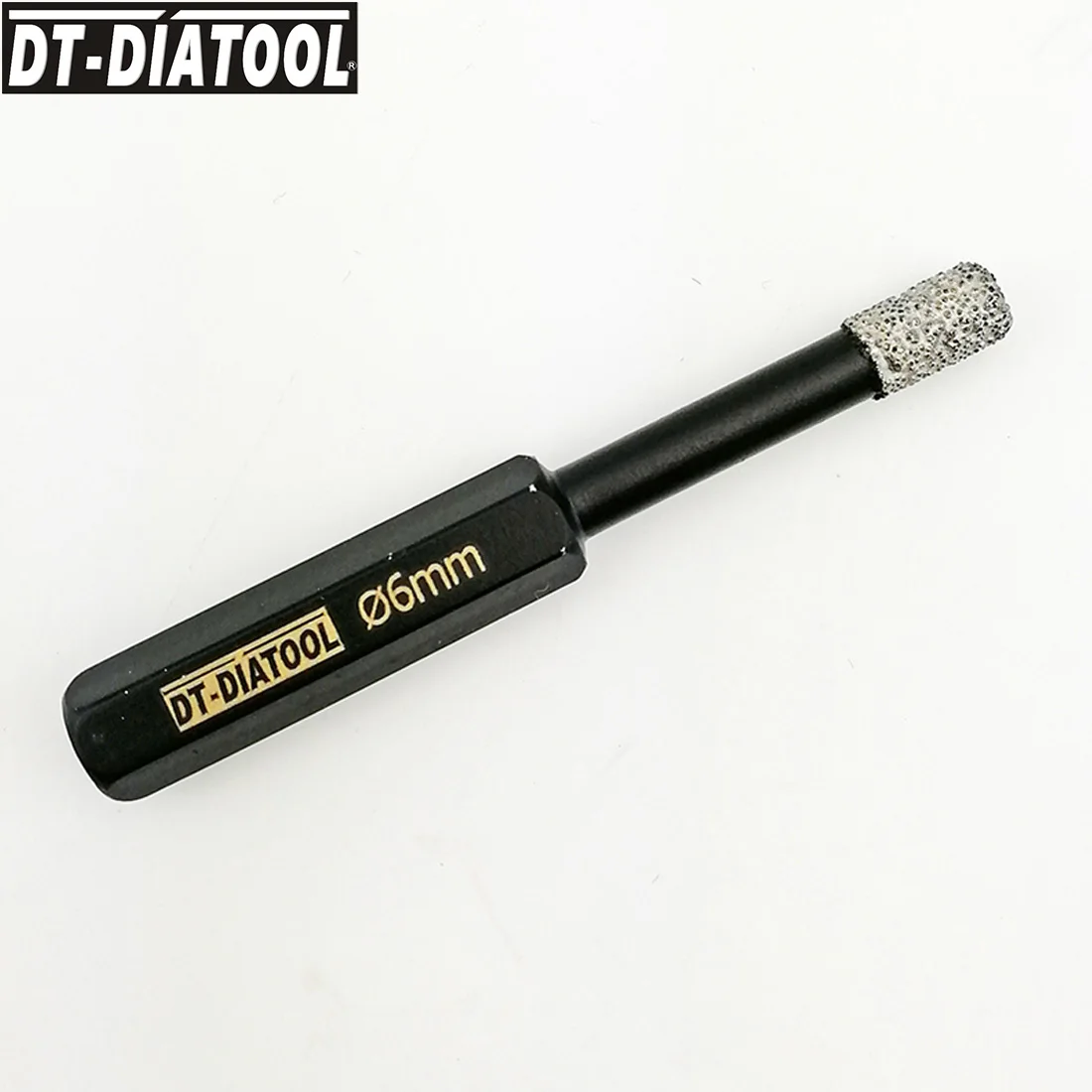 DT-DIATOOL 3pcs/pk Dia 6mm Dry Vacuum Brazed Diamond Drill Core Bits Hex Shank Hole Saw For Drilling Granite Marble Tile Ceramic