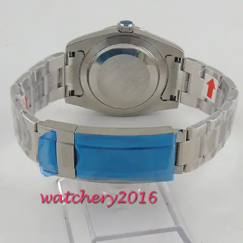 BLIGER 36 mm lysande urtavla safirglas polerad infattning NH35 PT5000 MIYOTA 8215 automatiskt urverk herrklocka med armband 8 best sales pt5000 - №8