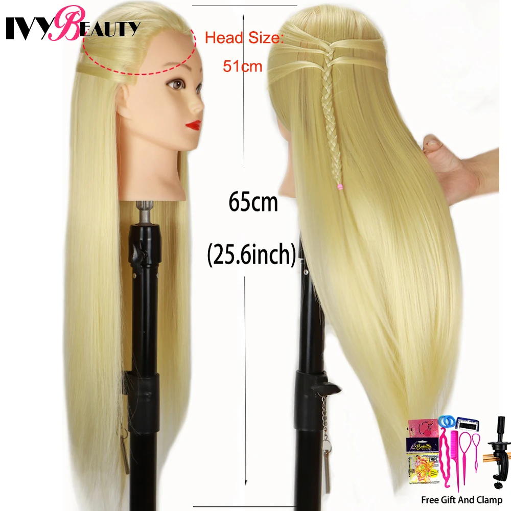 Mannequin Head With Stand Styling Cosmetology Hairdressing Practice Training Doll Heads With Clamp Holder For Hairdresser