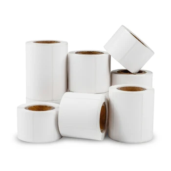 Adesivo per etichette termiche rimovibile senza lasciare colla carta autoadesiva impermeabile antistrappo sintetica larghezza 30-100MM