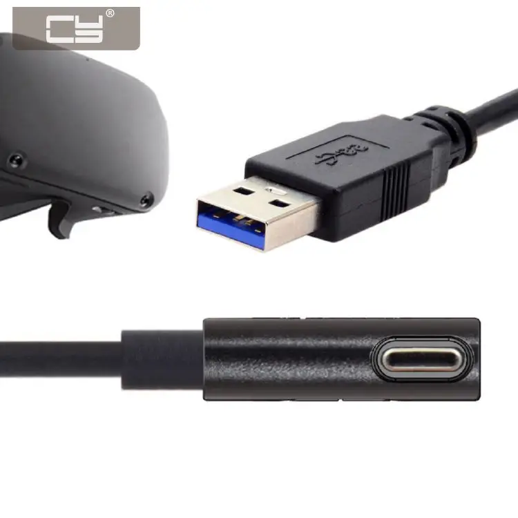 Fit for Link VR USB 3.1 Type-C Left Right Angled Type to Standard USB3.0 Data Cable