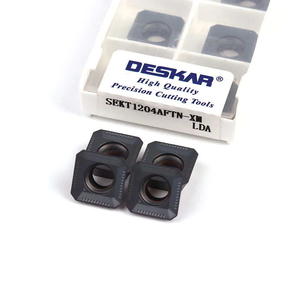 Imagem -03 - Deskar Sekt1204 Aftn xm Lf6018 Lda Torno de Fresagem Inserção Carboneto Lâmina Usinagem Cnc Fresagem Torneamento Ferramentas Sekt 1204 Inserção