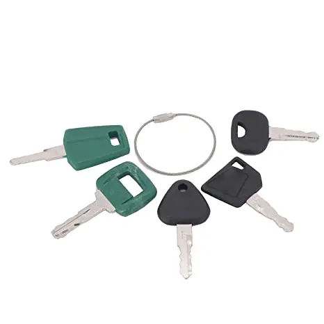 5 Heavy Equipment Ignition Keys/Heavy Equipment Key Set with Laser Cut Key for Volvo Excavator, Haul Trucks,Loader More