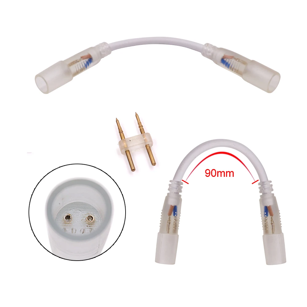 I L T Connector middle connector clips accessories use for 220V Round 14mm Neon Strip Light