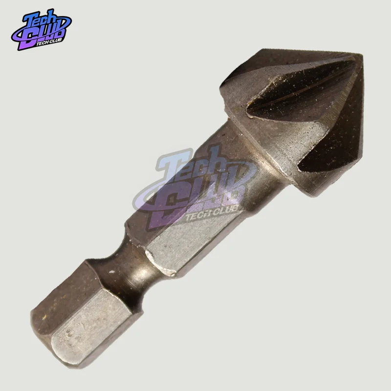 1 pz 90 gradi svasatore trapano smusso Bit 1/4 "codolo esagonale carpenteria lavorazione del legno angolo punto smussato taglio taglierina rimuovere fresa