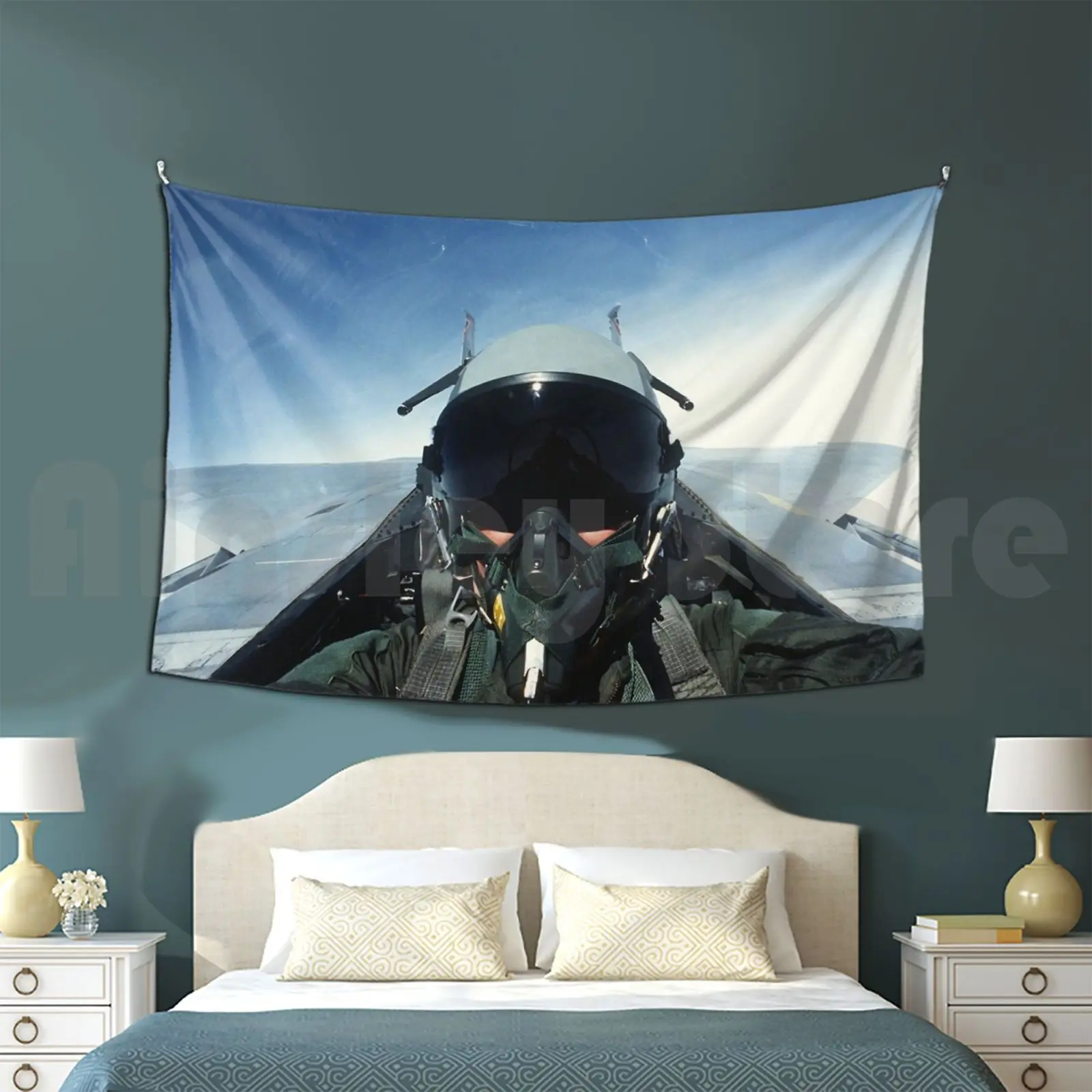 Fighter Plane Cockpit Tapestry Living Room Bedroom Jets Cockpit Plane Military Shell American French Jet Boeing Airbus F18