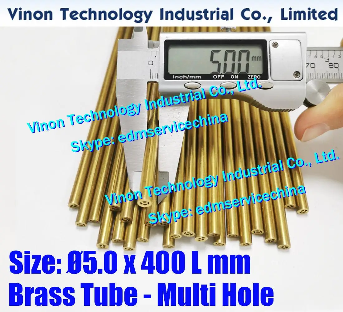 

5.0x400MM Brass Tube Multihole (30PCS/LOT), Brass EDM Tubing Electrode Multi-Channel Diam. 5.0 Length 400 for Electric Discharge