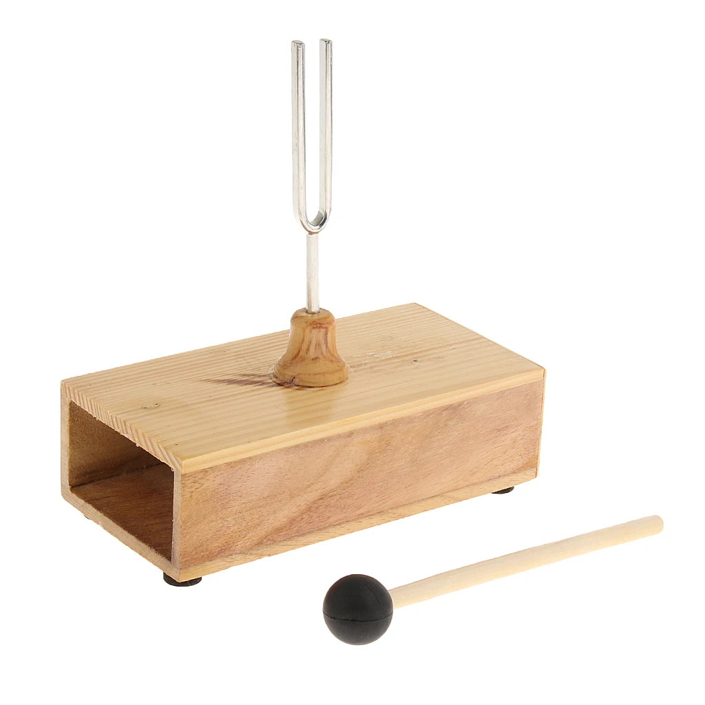 440 Hz Tuning Fork With Wooden Resonant Box And Beater For Music Learning